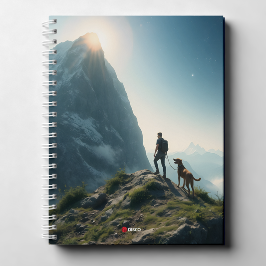 Productivity notebook, 100 sheets, squares, with spiral