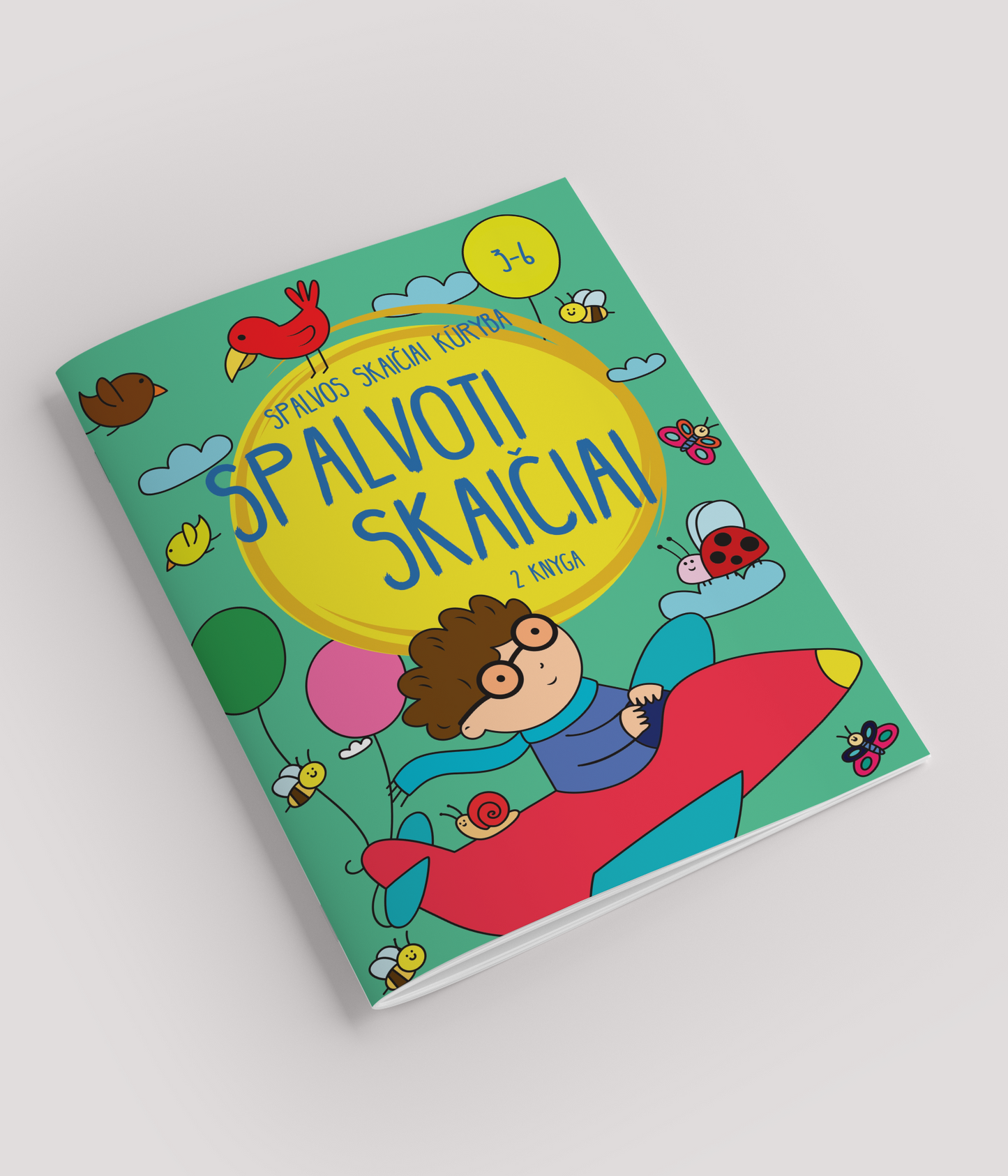 Spalvinimo knygelė: Spalvoti skaičiai, 2 knyga