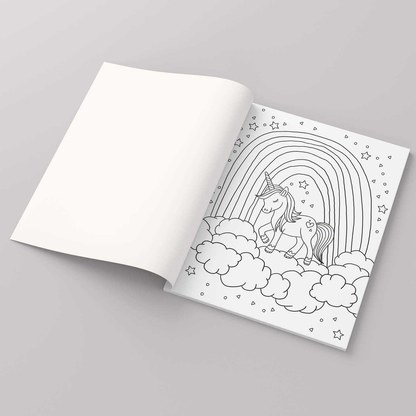 Magic coloring book with glitter stickers