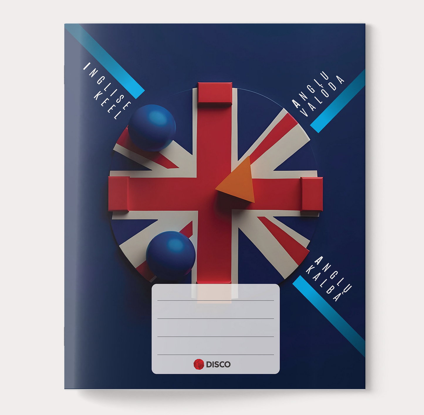 English notebook, 32 sheets, lines
