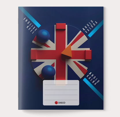 English notebook, 32 sheets, lines