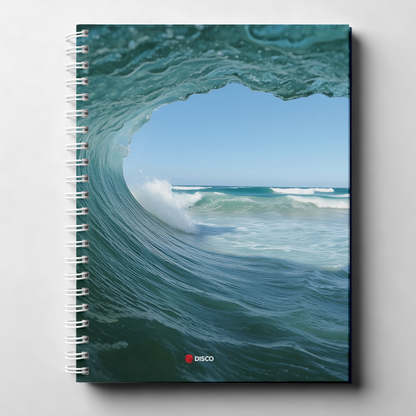 Productivity notebook, 100 sheets, squares, with spiral