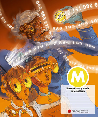 Formula notebook for mathematics DISCO, 38 sheets, squares