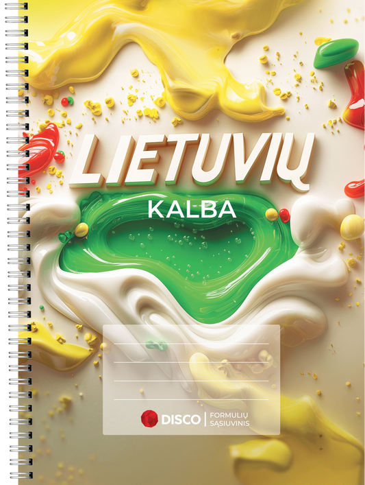 Formula notebook for the Lithuanian language DISCO, 50 sheets, lines, with spiral