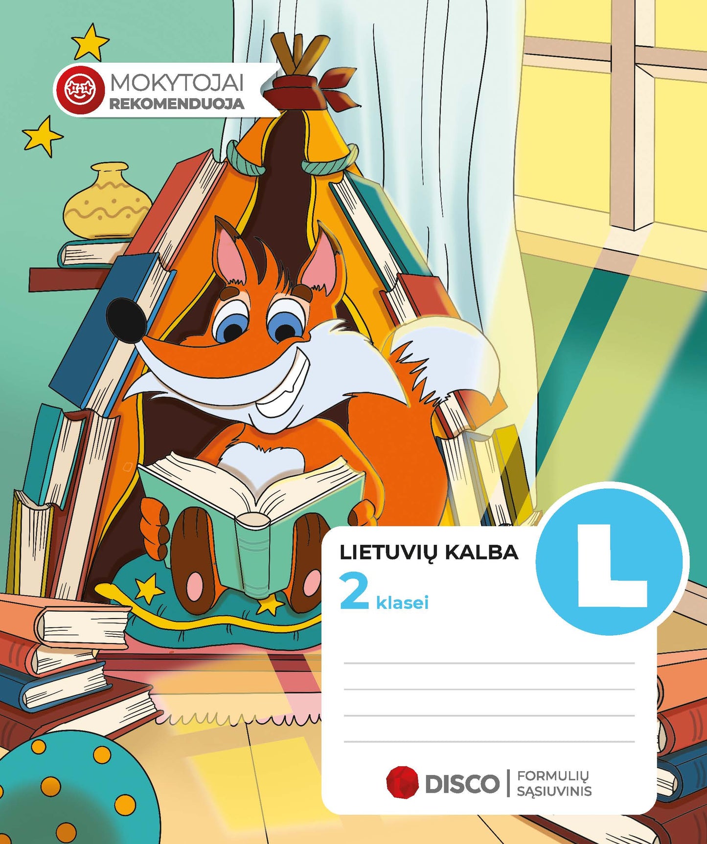 Formula notebook for the Lithuanian language DISCO, 2nd grade, 14 sheets with squares