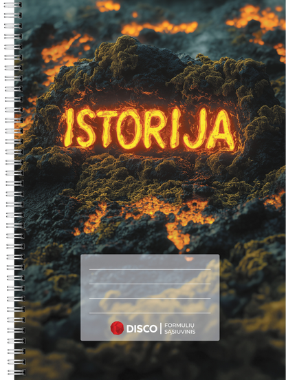 Formula notebook for history DISCO, 50 sheets, squares, with spiral