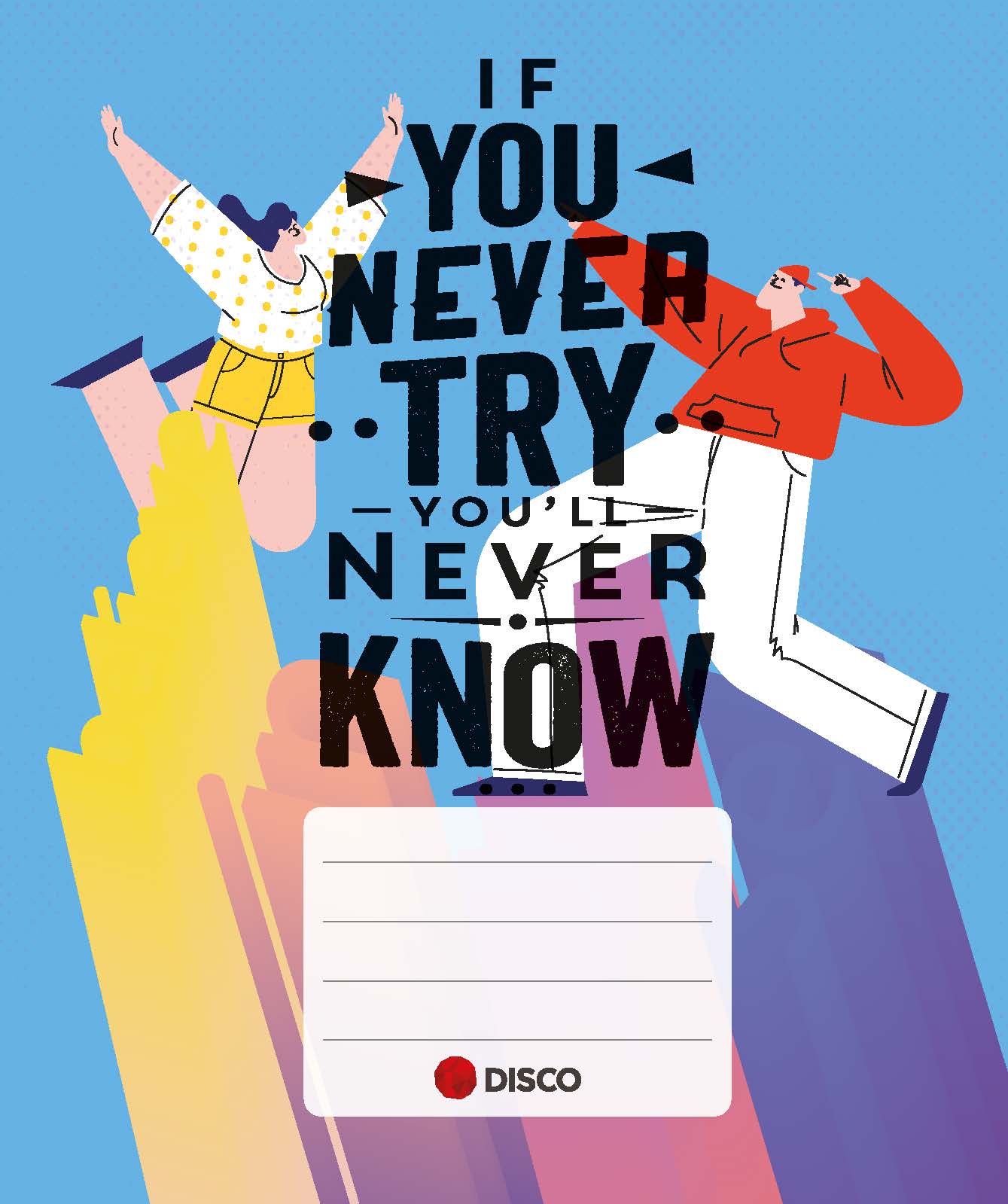 Тетрадь DISCO MOTIVATION, 32 л., в клетку