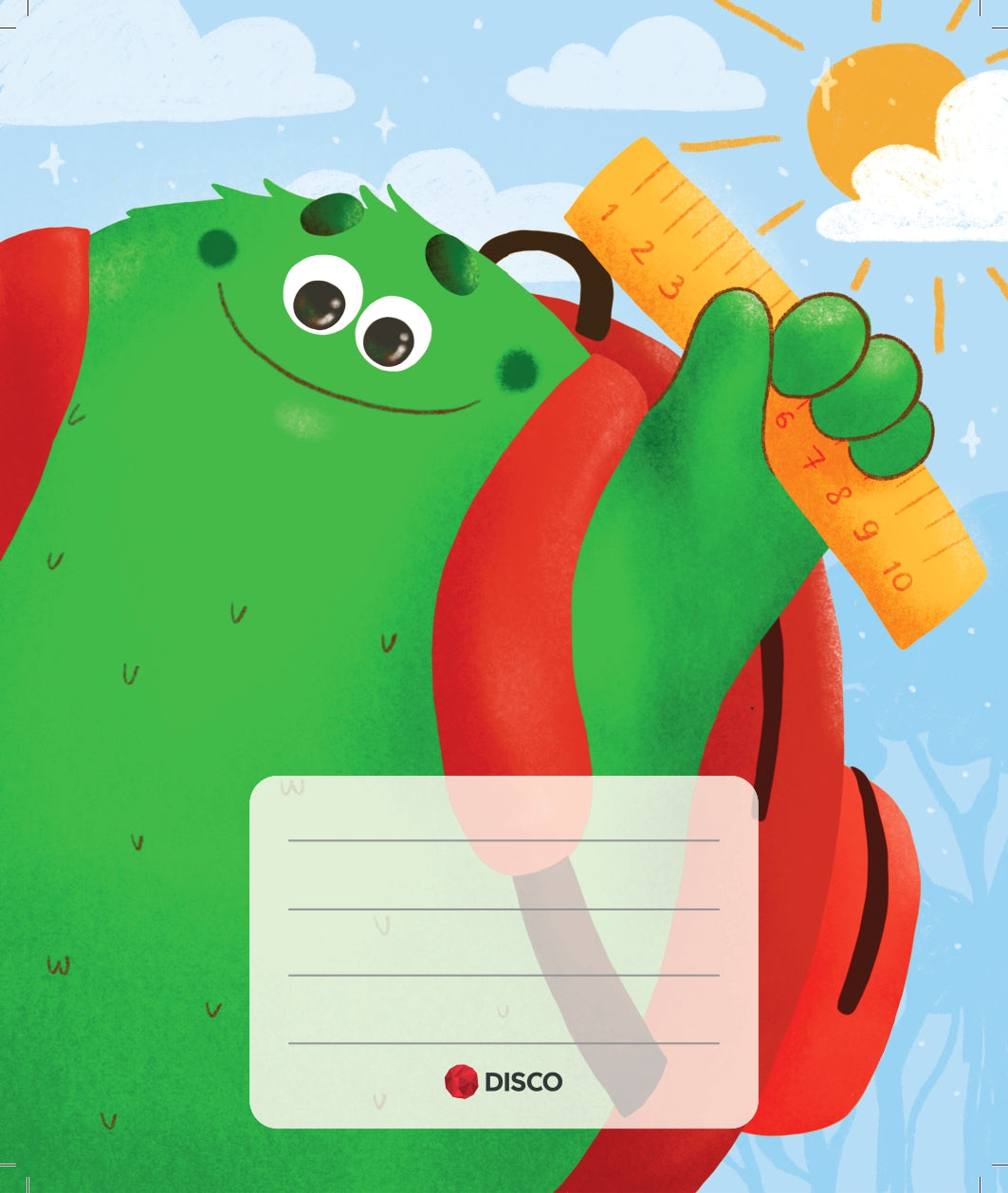 Ruffles notebook DISCO, for grades 2-4, 12 sheets, squares