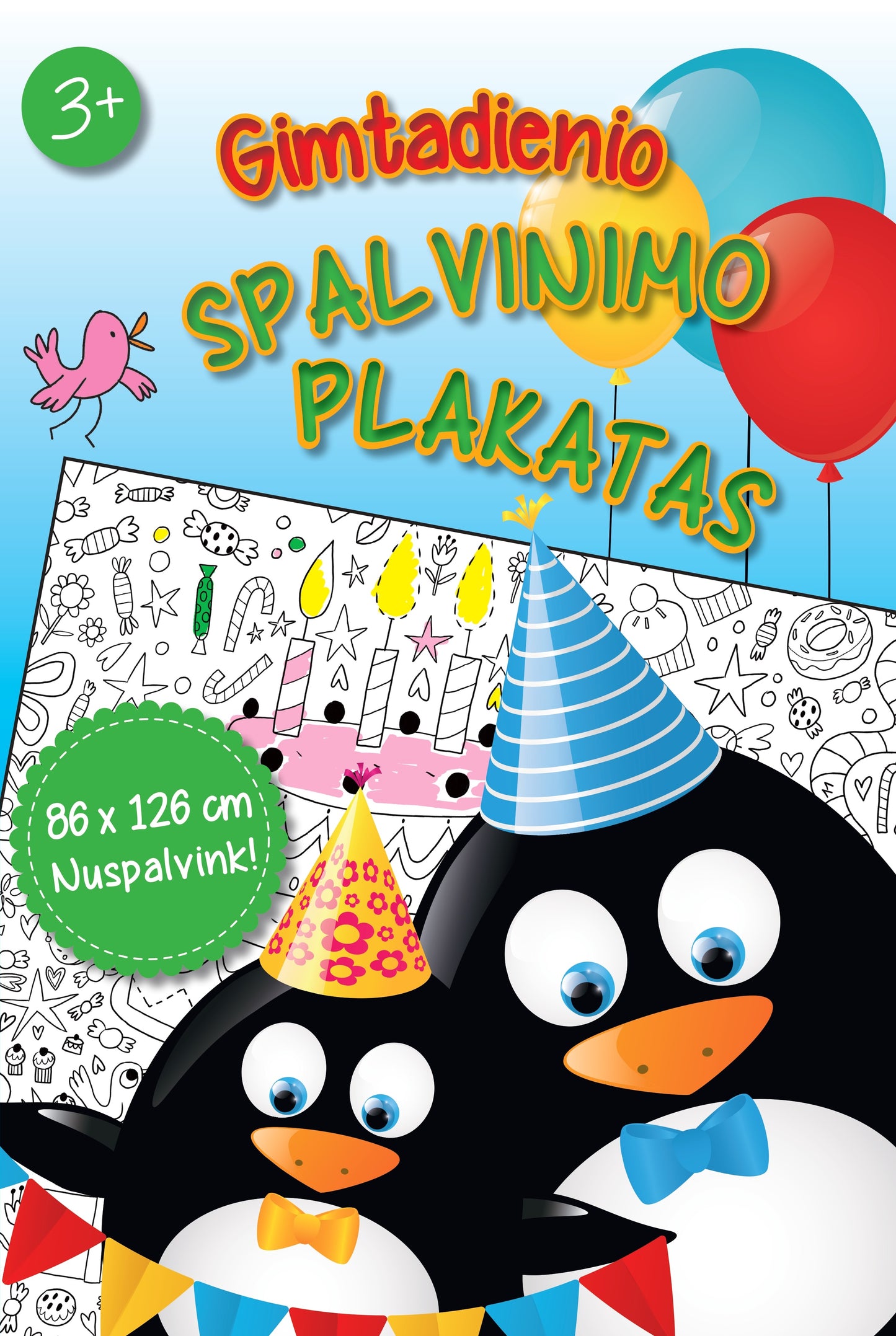 Birthday coloring poster