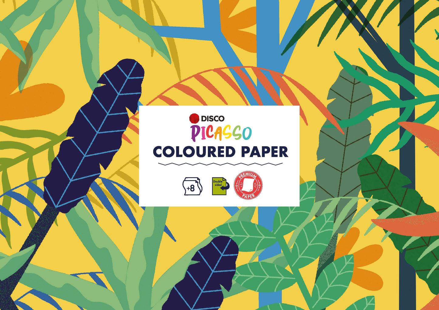 Colored paper DISCO PICASSO, A4, 8 sheets