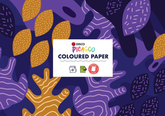 Colored paper DISCO PICASSO, A4, 8 sheets
