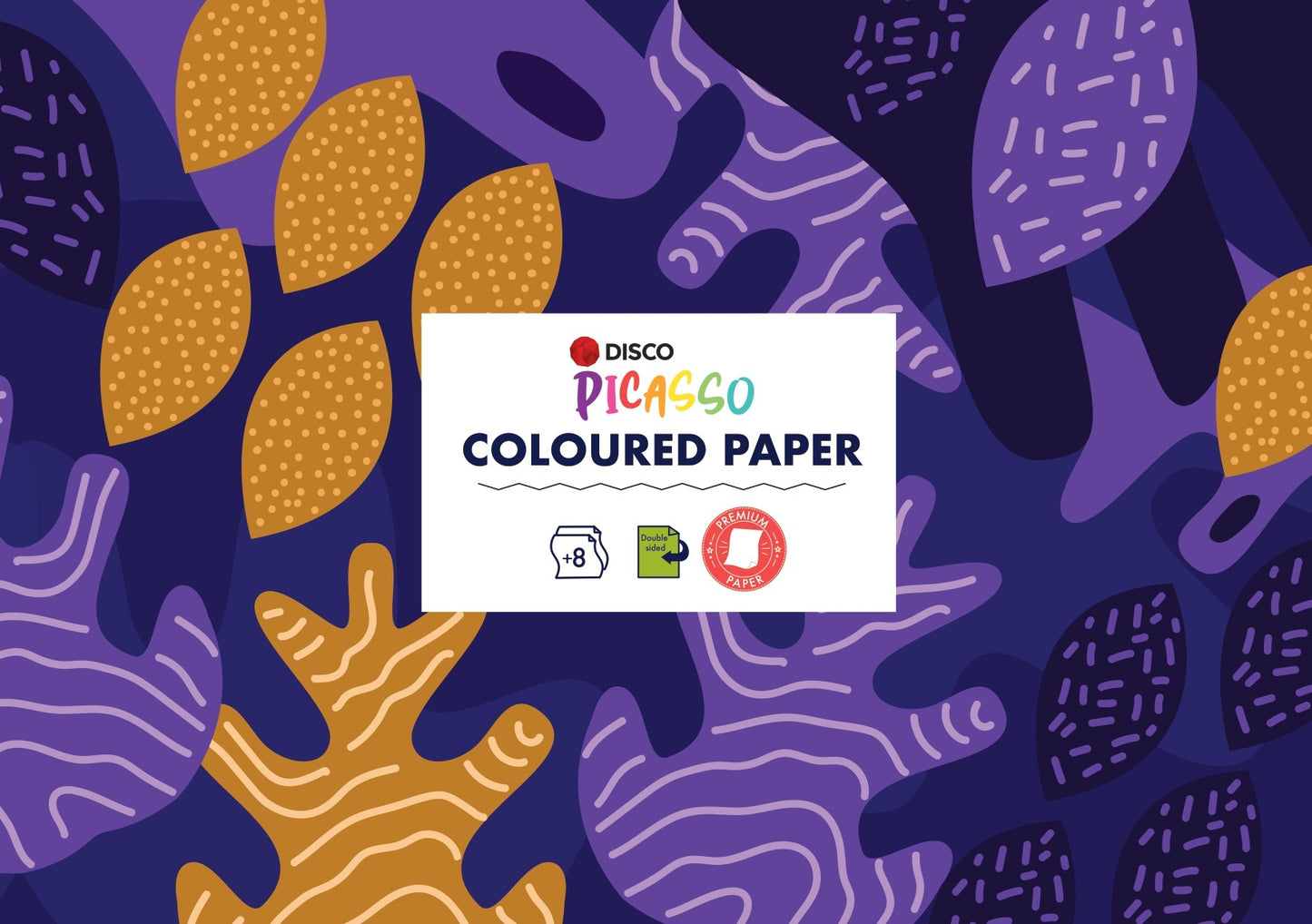 Цветная бумага DISCO PICASSO, А4, 8 л.