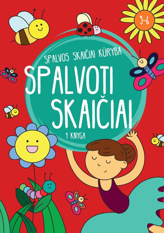 Spalvinimo knygelė „Spalvoti skaičiai“, 1 knyga