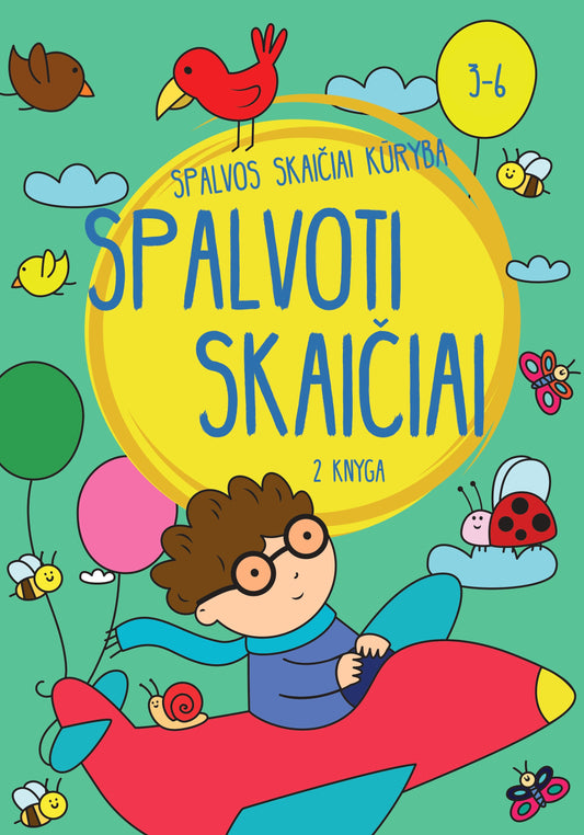 Spalvinimo knygelė „Spalvoti skaičiai“, 2 knyga