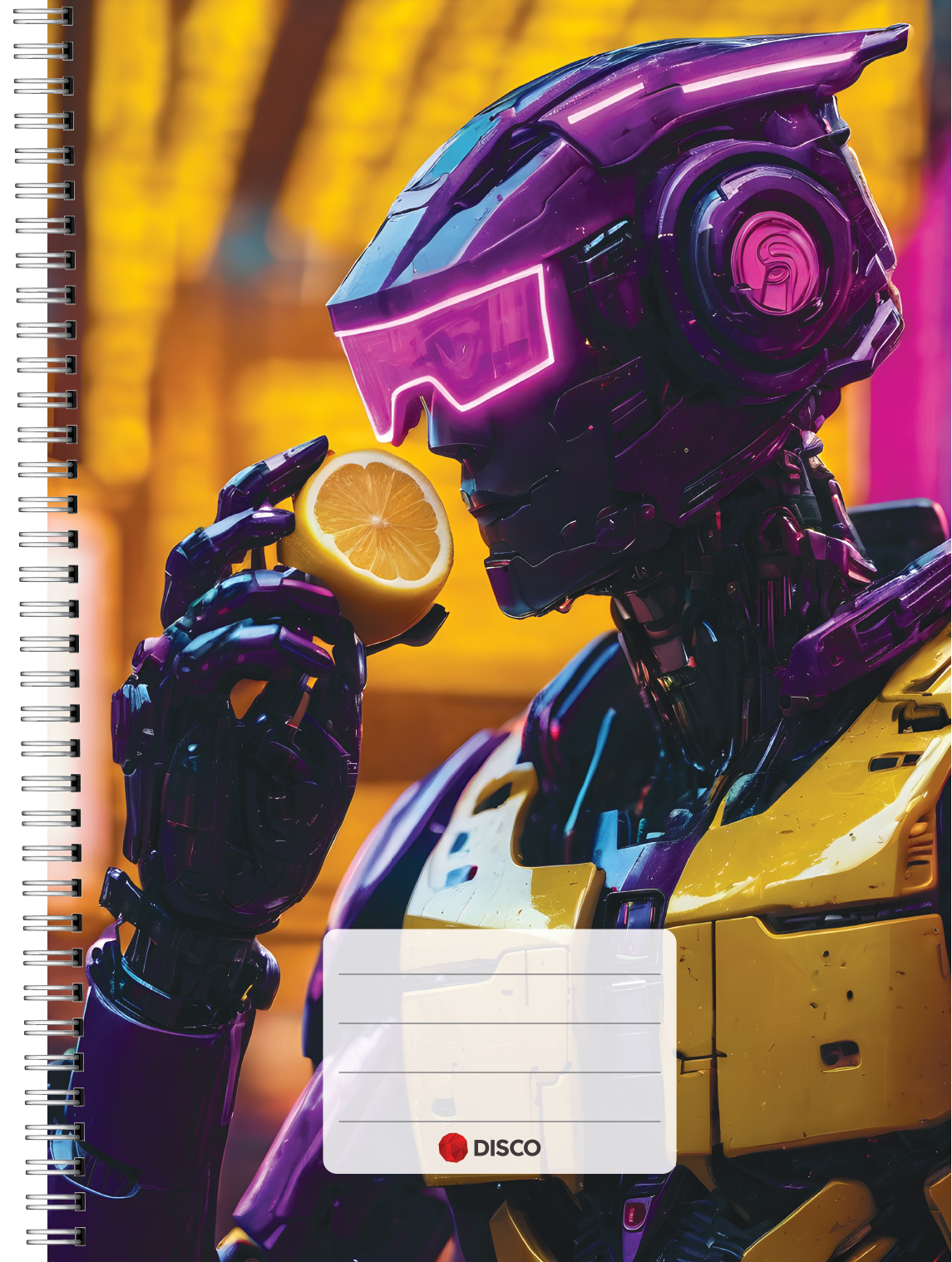 Technology notebook DISCO, 50 sheets, squares, with spiral