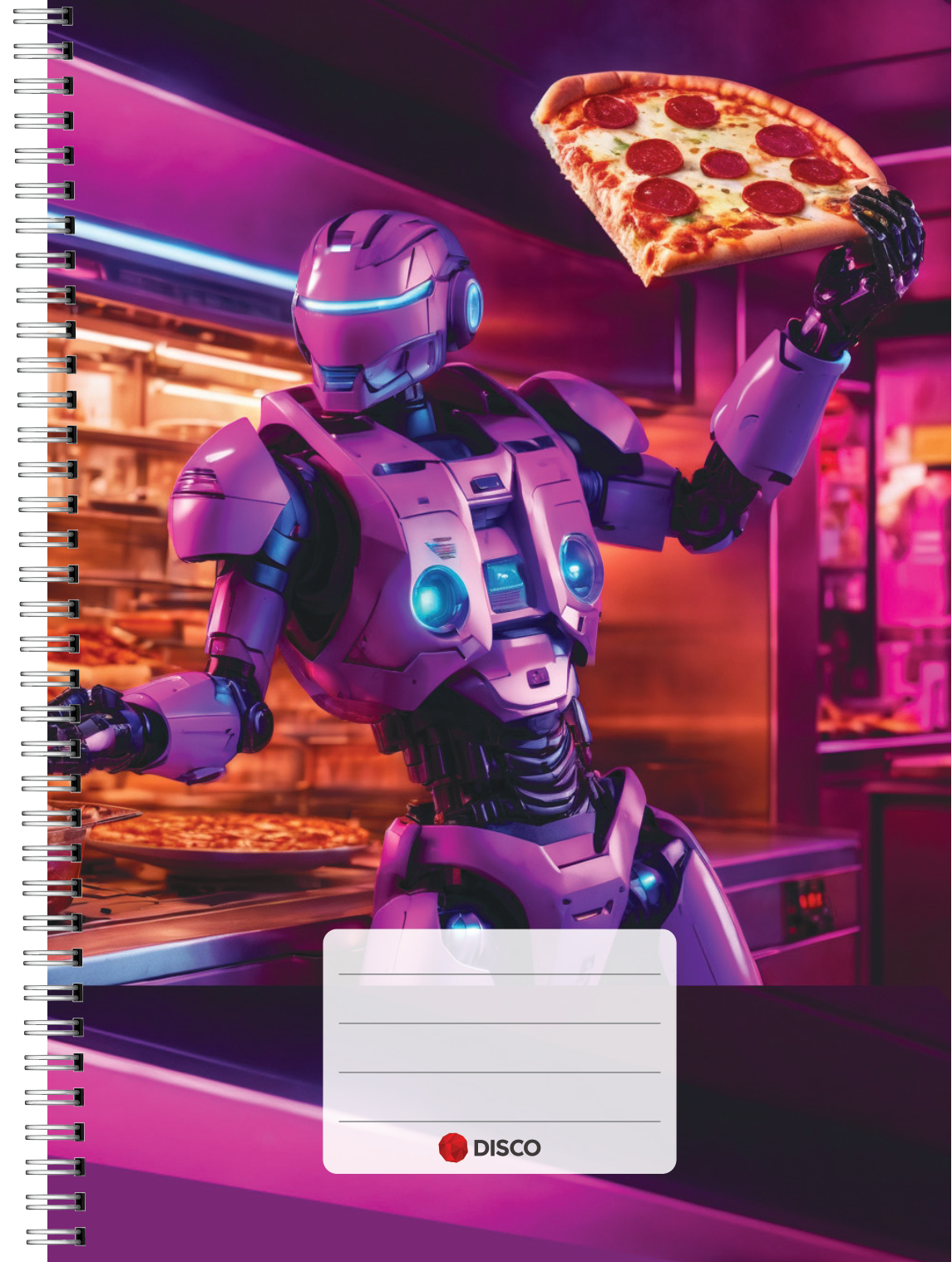 Technology notebook DISCO, 50 sheets, lines, with spiral
