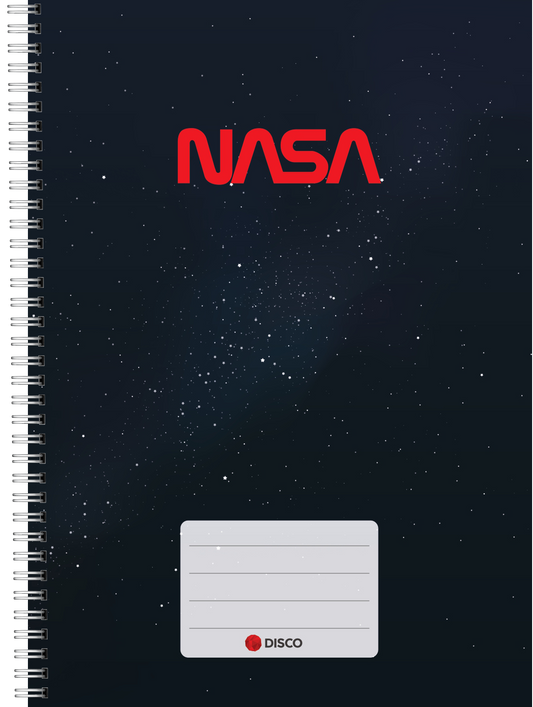 Notebook DISCO NASA, 50 sheets, squares, with spiral