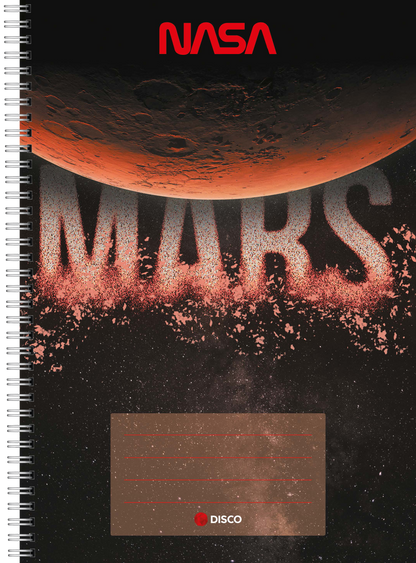 Notebook DISCO NASA, 50 sheets, lines, with spiral