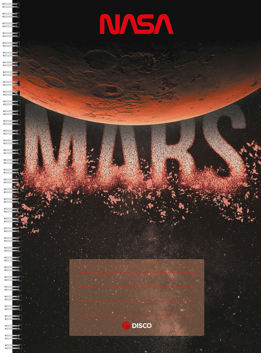 Notebook DISCO NASA, 50 sheets, lines, with spiral