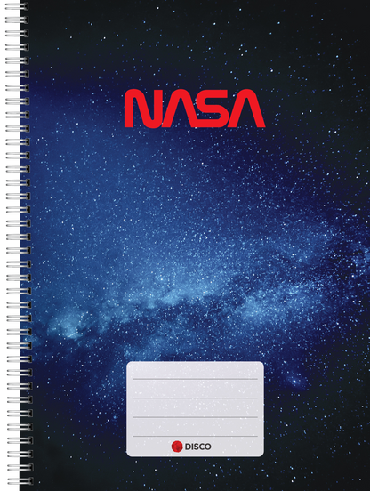 Notebook DISCO NASA, 50 sheets, lines, with spiral
