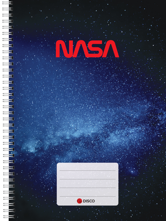 Notebook DISCO NASA, 50 sheets, lines, with spiral