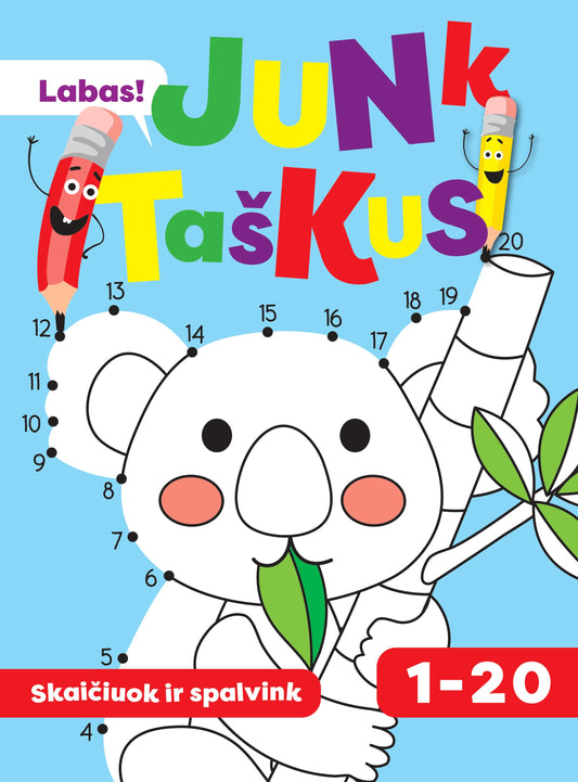 Spalvinimo knygelė „Junk taškus 1-20“