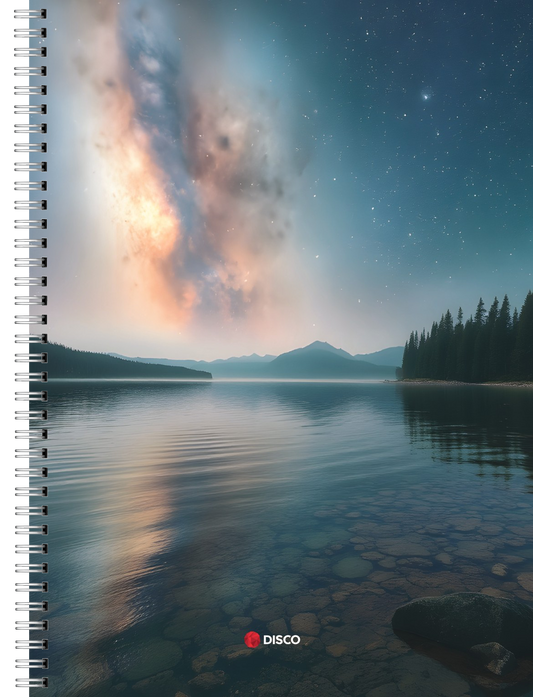 Productivity notebook DISCO, 100 sheets, squares, with spiral