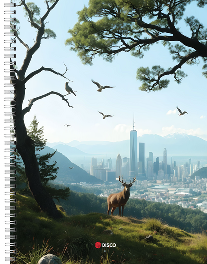 Productivity notebook DISCO, 100 sheets, squares, with spiral