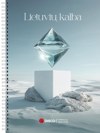 Formula notebook for the Lithuanian language DISCO, 50 sheets, lines, with spiral