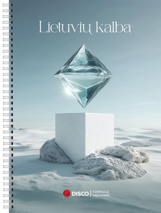 Formula notebook for the Lithuanian language DISCO, 50 sheets, lines, with spiral