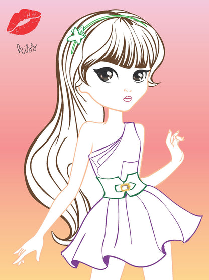 Волшебная раскраска с блестящими наклейками