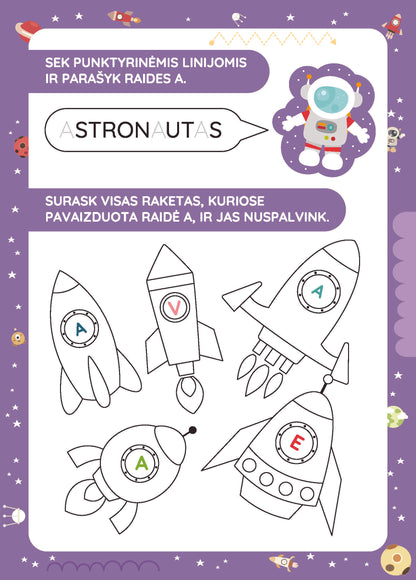 Pasiruošk mokyklėlei. Kosmosas