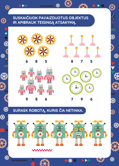 Pasiruošk mokyklėlei. Robotai.