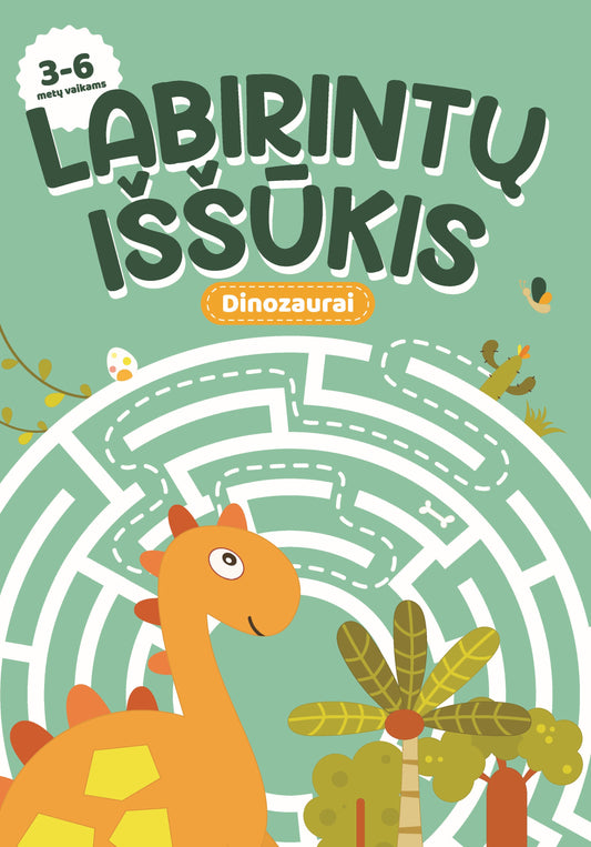 Užduočių knygelė Labirintų iššūkis. Dinozaurai