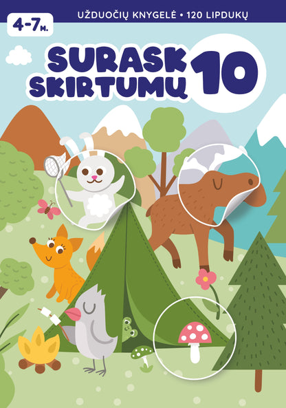 Lipdukų knygelė. Surask 10 skirtumų