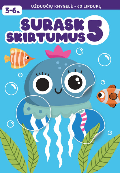 Lipdukų knygelė. Surask 5 skirtumus