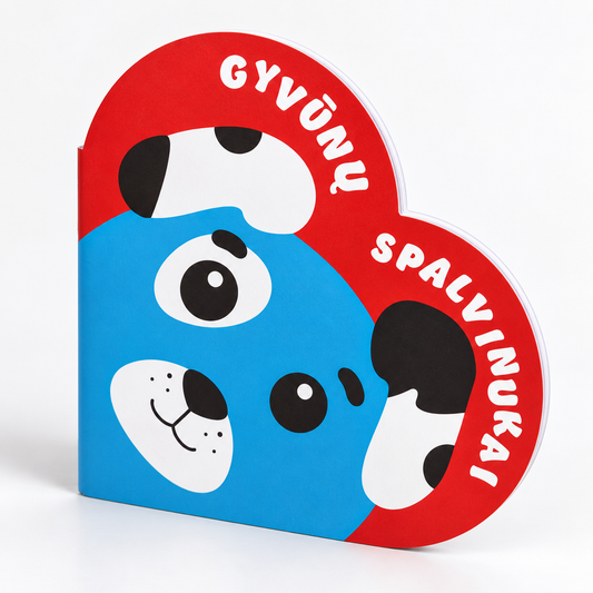 Širdelės formos spalvinimo knygelė