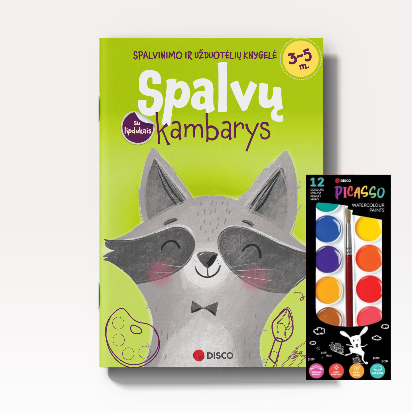 Exercise book and watercolor