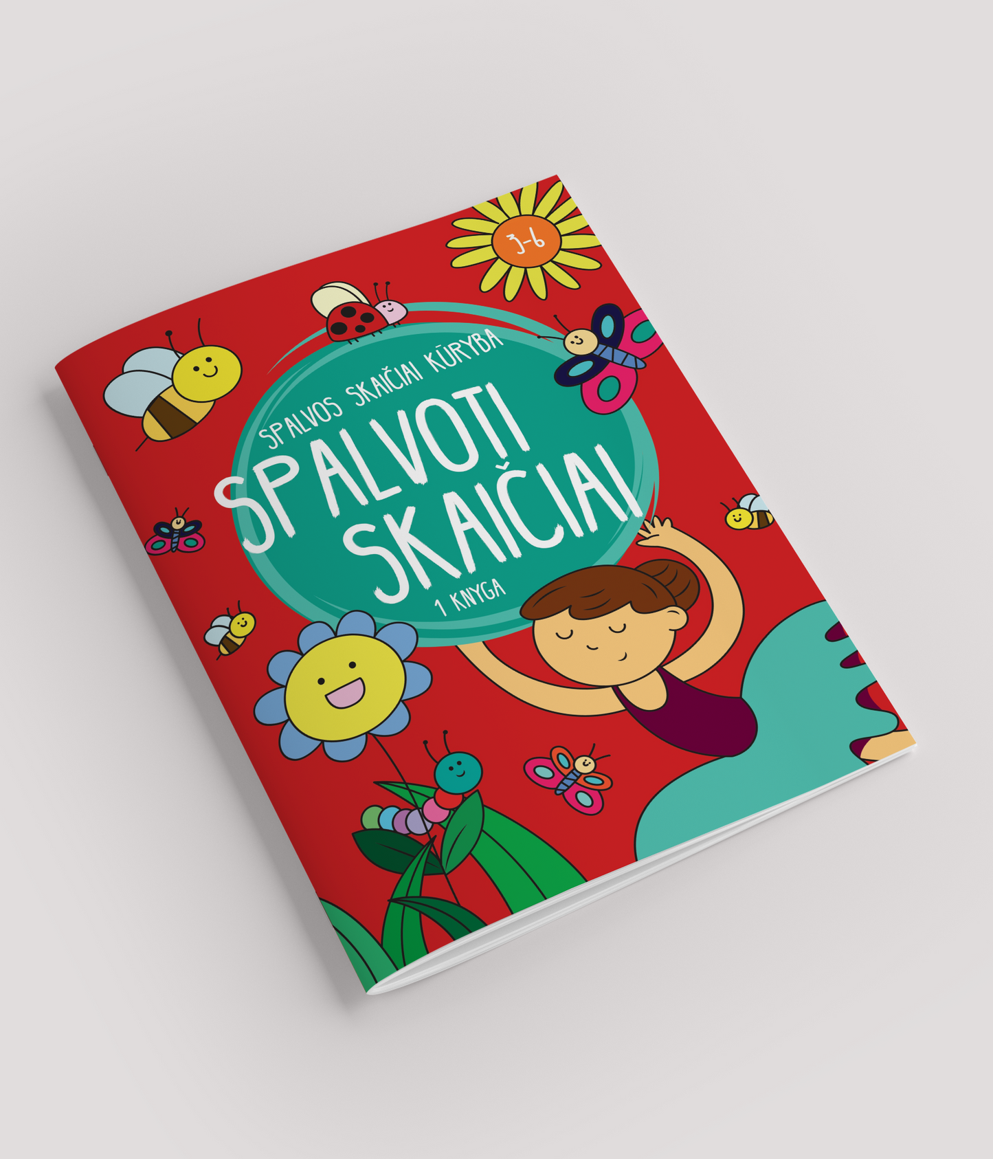 Spalvinimo knygelė: Spalvoti skaičiai, 1 knyga