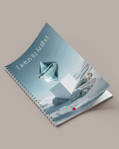 Formula notebook for the Lithuanian language DISCO, 50 sheets, lines, with spiral