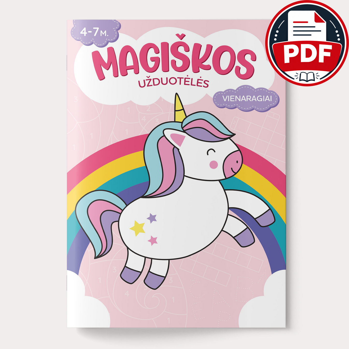 Magiškos užduotėlės. Vienaragiai – skaitmeninė užduočių knygelė (PDF)