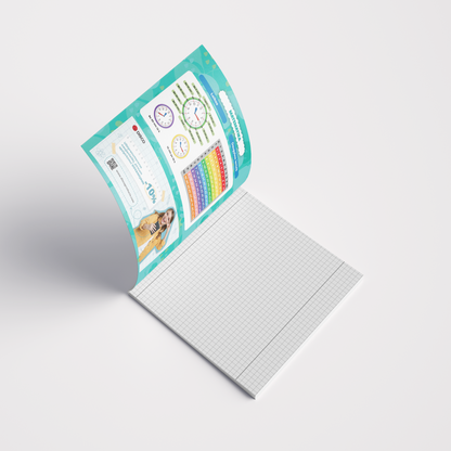 Formula notebook for exact sciences, 2-4 grades, 12 sheets, square