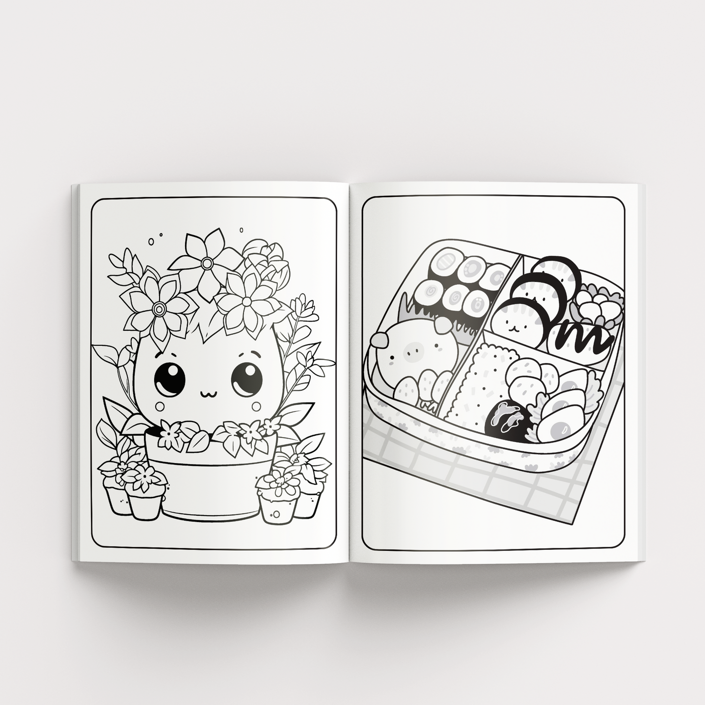 Spalvinimo knygele su blizgučių lipdukais. Kawaii