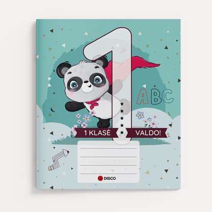 First-grader's notebook, 12 sheets, lines