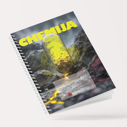 Formulių sąsiuvinis chemijai, 50 l., langeliais, su spirale