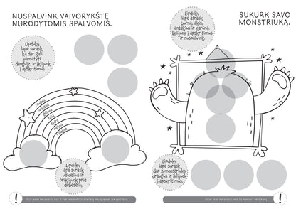 Spalvinimo ir užduotėlių knygelė „Spalvų kambarys“