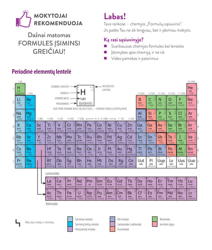 Formulių sąsiuvinis chemijai DISCO, 38 l., langeliais