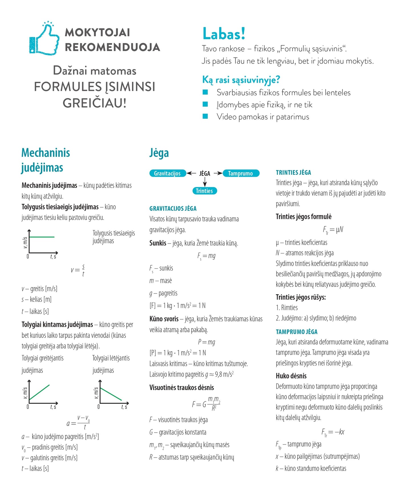 Formula notebook for Physics DISCO, 38 sheets, squares