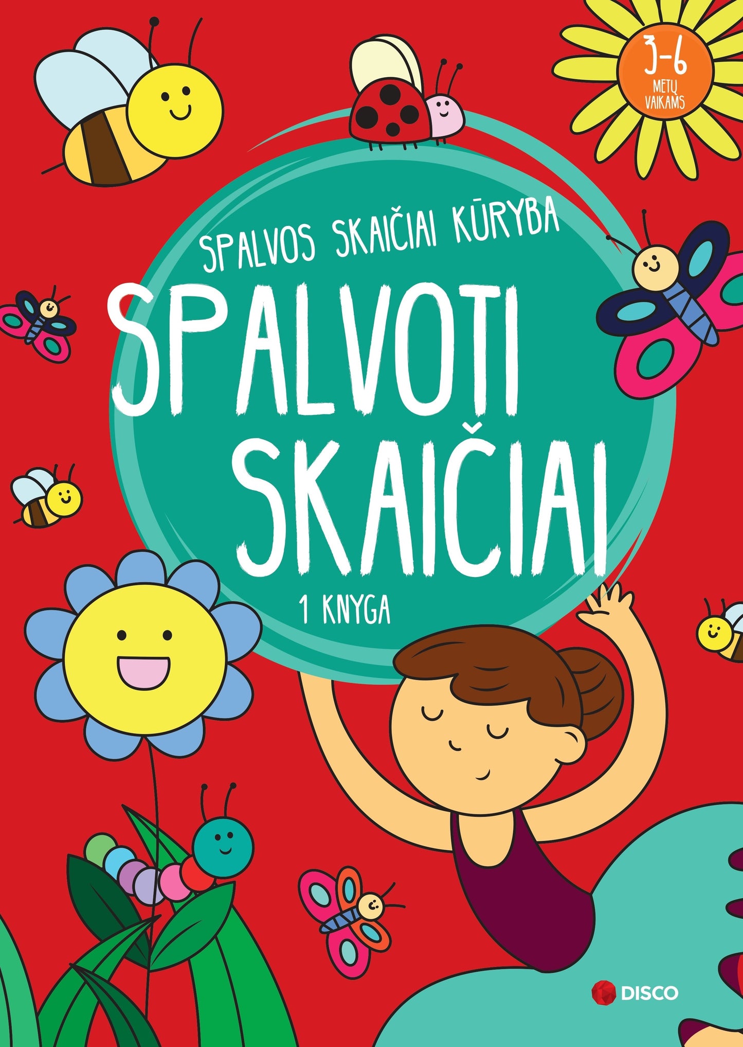 Spalvinimo knygelė „Spalvoti skaičiai“, 1 knyga