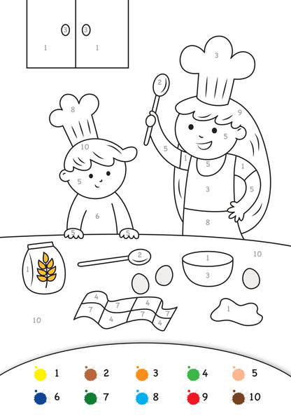 Coloring book "Colored numbers", book 1